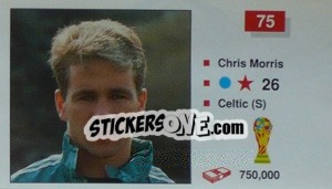 Sticker Chris Morris - World Cup Italia 1990 n. 75 - Merlin