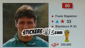 Sticker Frank Stapleton - World Cup Italia 1990 n. 80 - Merlin