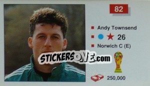 Sticker Andy Townsend - World Cup Italia 1990 n. 82 - Merlin