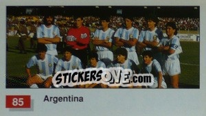 Figurina Argentina Team Photo - World Cup Italia 1990 - Merlin