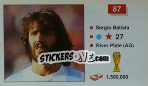 Sticker Sergio Batista - World Cup Italia 1990 n. 87 - Merlin