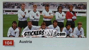 Sticker Austria Team Photo - World Cup Italia 1990 n. 104 - Merlin