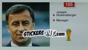 Sticker Joseph Hickersberger (Manager) - World Cup Italia 1990 n. 105 - Merlin