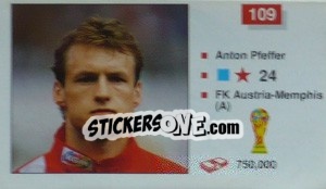 Sticker Anton Pfeifer - World Cup Italia 1990 - Merlin