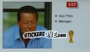 Sticker Guy Thys (Manager) - World Cup Italia 1990 - Merlin