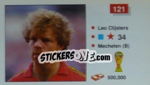 Sticker Leo Clijsters - World Cup Italia 1990 - Merlin