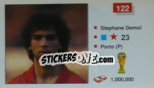 Sticker Stephane Demol - World Cup Italia 1990 - Merlin