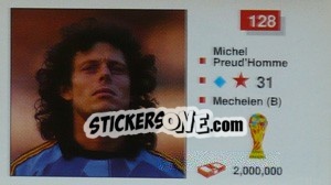 Sticker Michel Preud'Homme - World Cup Italia 1990 - Merlin