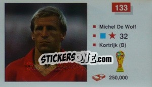Figurina Michel De Wolf - World Cup Italia 1990 n. 133 - Merlin