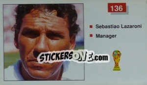 Sticker Sebastiao Lazaroni (Manager) - World Cup Italia 1990 - Merlin