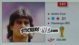 Sticker Andre Cruz - World Cup Italia 1990 - Merlin