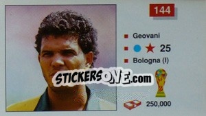 Sticker Geovani - World Cup Italia 1990 n. 144 - Merlin