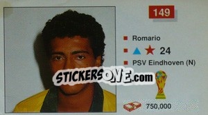 Sticker Romario - World Cup Italia 1990 n. 149 - Merlin
