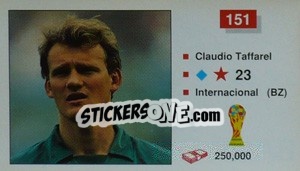 Sticker Claudio Taffarel - World Cup Italia 1990 n. 151 - Merlin