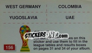 Sticker Group D (team-participants mini stickers) - World Cup Italia 1990 n. 156 - Merlin