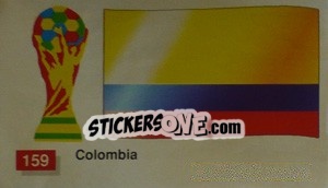 Figurina Colombia National Flag - World Cup Italia 1990 - Merlin