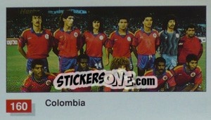 Sticker Colombia Team Photo - World Cup Italia 1990 n. 160 - Merlin