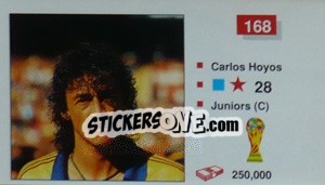 Figurina Carlos Hoyos - World Cup Italia 1990 n. 168 - Merlin