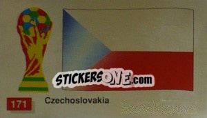 Sticker Czechoslovakia National Flag - World Cup Italia 1990 n. 171 - Merlin