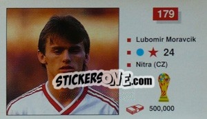 Sticker Lubomir Moravcik - World Cup Italia 1990 n. 179 - Merlin