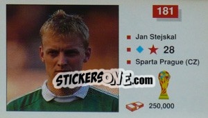 Sticker Jan Stejskal - World Cup Italia 1990 n. 181 - Merlin