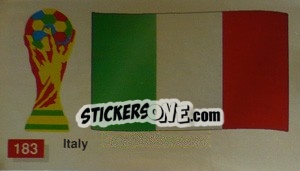 Figurina Italy National Flag - World Cup Italia 1990 - Merlin