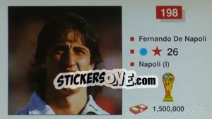 Cromo Fernando De Napoli - World Cup Italia 1990 - Merlin