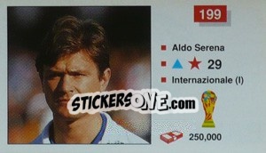 Sticker Aldo Serena - World Cup Italia 1990 - Merlin