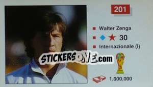 Cromo Walter Zenga - World Cup Italia 1990 - Merlin