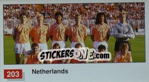 Sticker Netherlands Team Photo - World Cup Italia 1990 n. 203 - Merlin