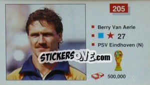 Cromo Berry Van Aerle - World Cup Italia 1990 - Merlin