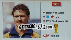 Sticker Berry Van Aerle - World Cup Italia 1990 n. 205 - Merlin