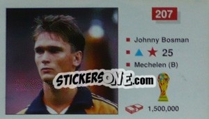Figurina Johnny Bosman - World Cup Italia 1990 n. 207 - Merlin