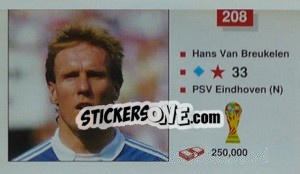 Sticker Hans Van Breukelen - World Cup Italia 1990 - Merlin
