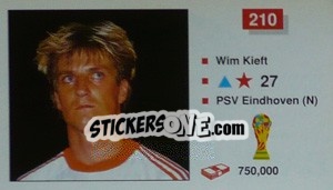 Cromo Wim Kieft - World Cup Italia 1990 n. 210 - Merlin
