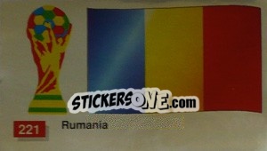 Sticker Rumania National Flag - World Cup Italia 1990 - Merlin