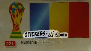 Cromo Rumania National Flag - World Cup Italia 1990 n. 221 - Merlin