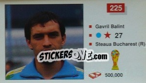 Cromo Gavril Balint - World Cup Italia 1990 - Merlin