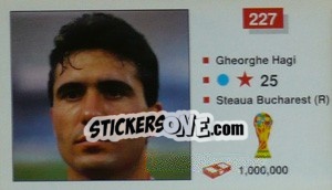 Sticker Gheorghe Hagi - World Cup Italia 1990 - Merlin