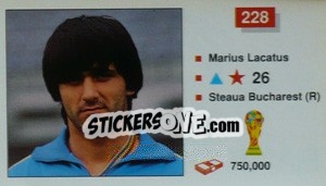 Sticker Marius Lacatus - World Cup Italia 1990 n. 228 - Merlin