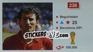 Cromo Beguiristain - World Cup Italia 1990 n. 238 - Merlin