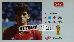 Sticker Jiminez - World Cup Italia 1990 - Merlin