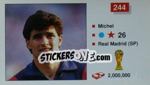 Sticker Michel - World Cup Italia 1990 n. 244 - Merlin