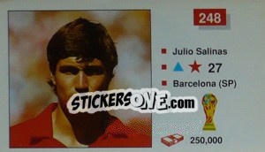 Sticker Julio Salinas - World Cup Italia 1990 - Merlin
