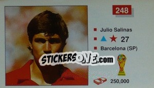 Figurina Julio Salinas - World Cup Italia 1990 - Merlin