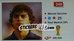 Sticker Manuel Sanchis - World Cup Italia 1990 - Merlin