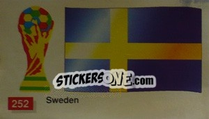 Cromo Sweden National Flag - World Cup Italia 1990 - Merlin