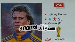 Sticker Johnny Ekstrom - World Cup Italia 1990 n. 256 - Merlin
