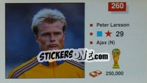 Sticker Peter Larsson - World Cup Italia 1990 n. 260 - Merlin
