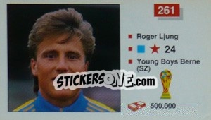 Sticker Roger Ljung - World Cup Italia 1990 - Merlin